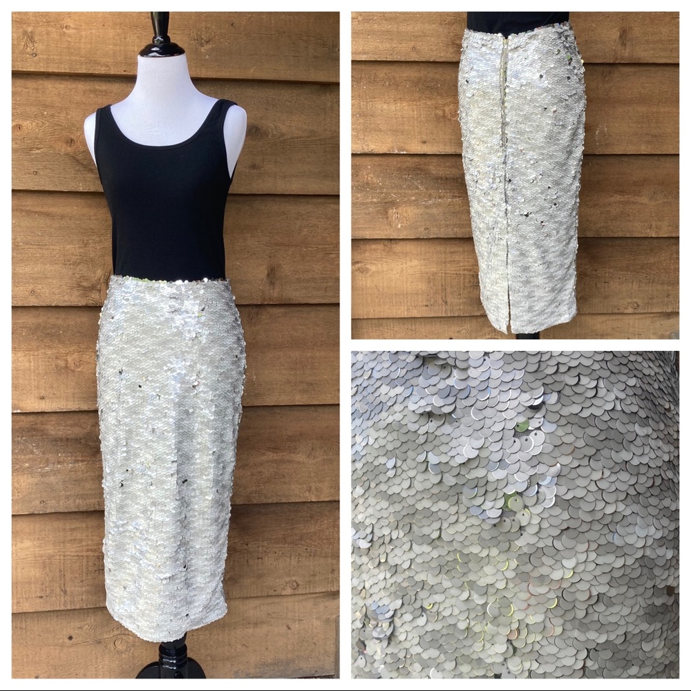 Sequined Pencil Skirt